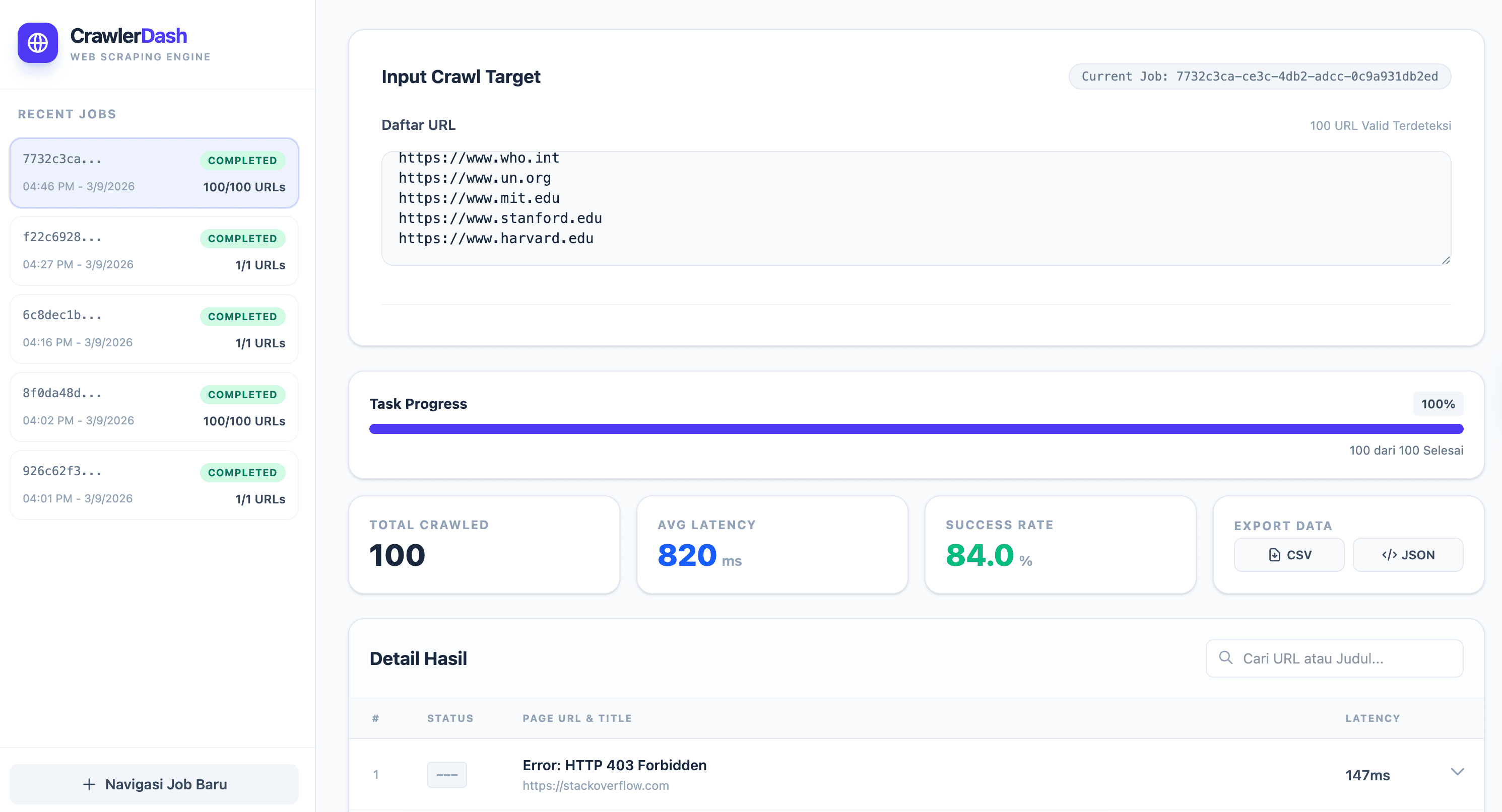 Concurrent Web Crawler
